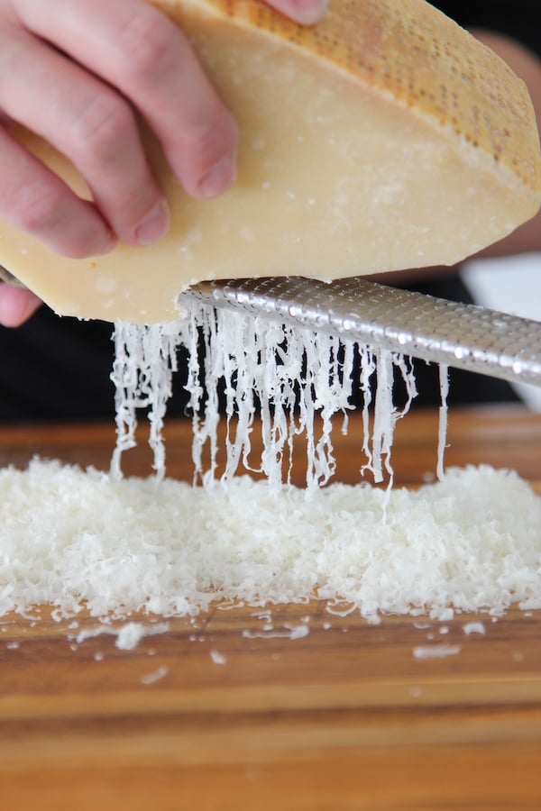 Parmesan cheese (Parmigiano Reggiano) for Alfredo sauce