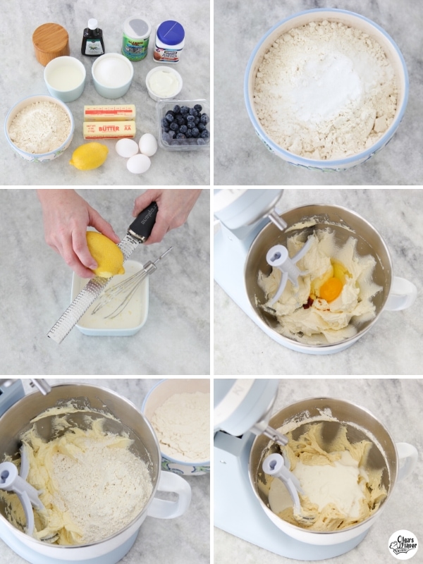 Step by step tutorial for Blueberry Muffins