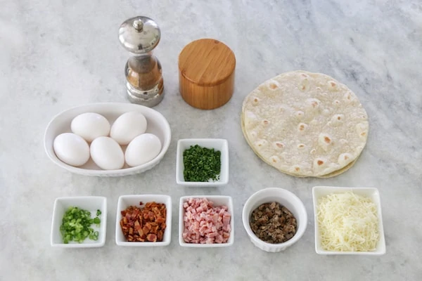 Ingredients For Breakfast Quesadillas