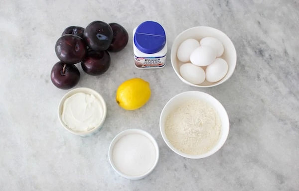 Ingredients for Plum Coffee Cake
