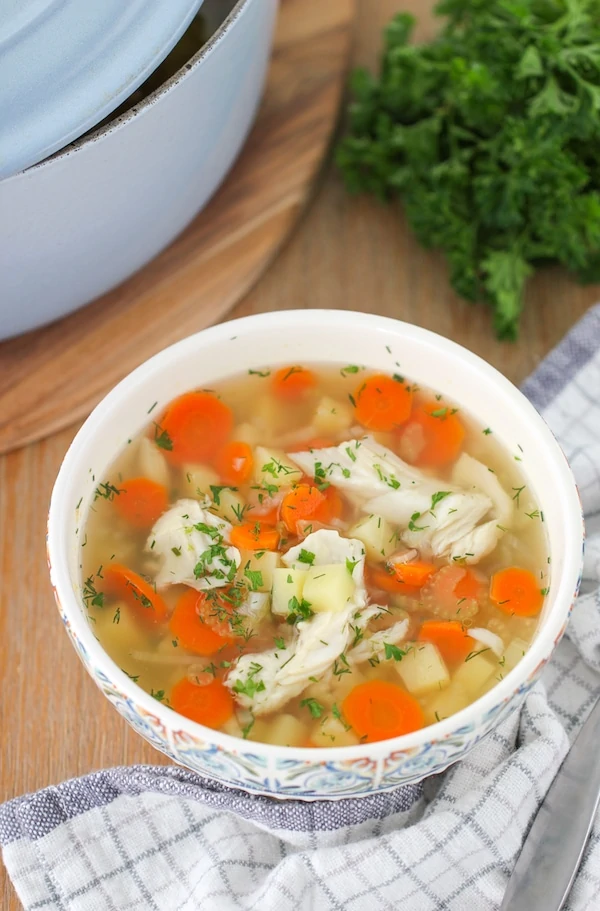 Russian Fish Soup made from whole fish trout Ukha Easiest and healthiest fish soup