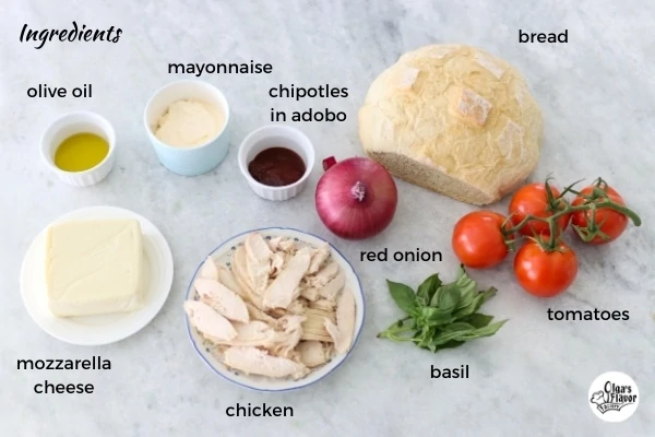 Ingredients for the Frontega Chicken Sandwiches
