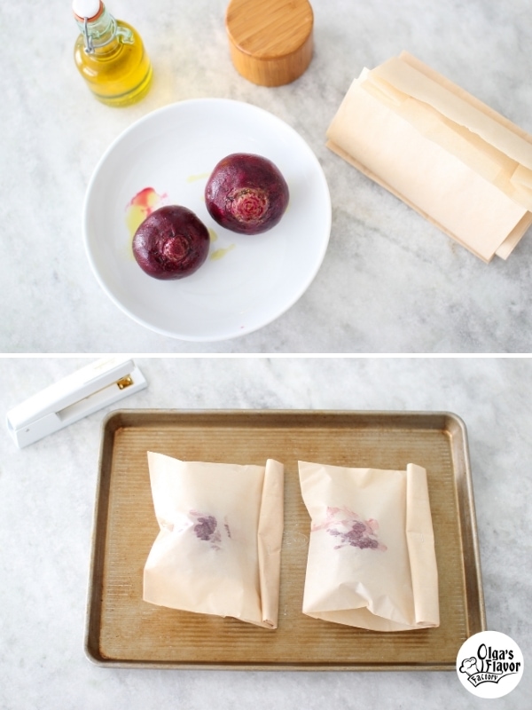 How to roast beets in parchment paper