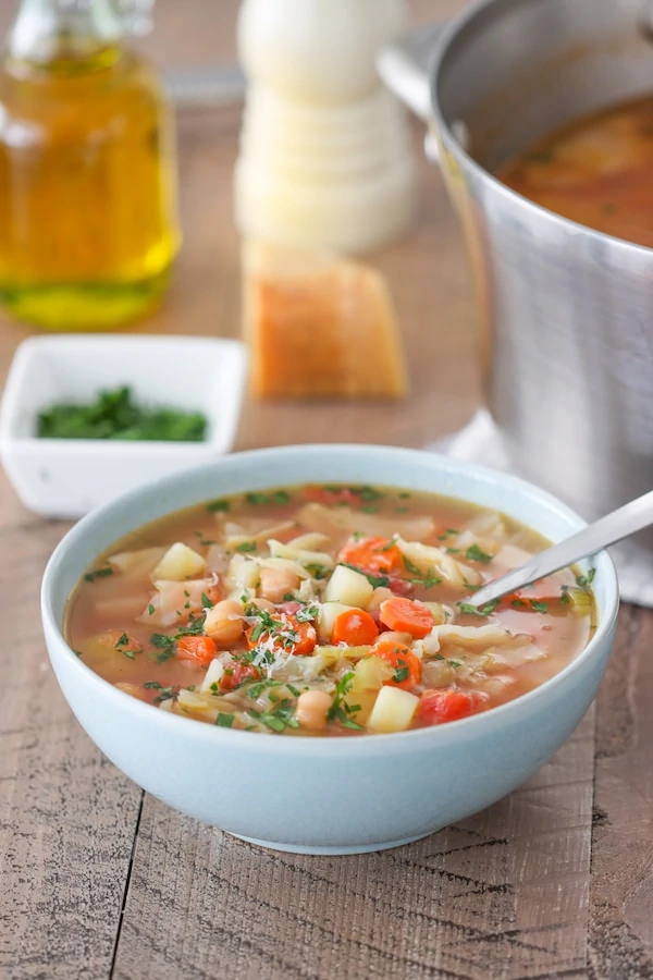 Bowl of Minestrone soup