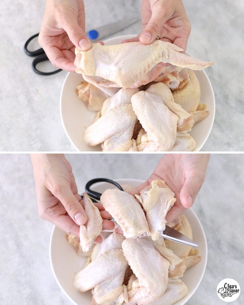 How to cut chicken wings