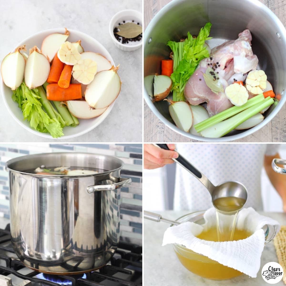 Homemade Chicken Broth Olga's Flavor Factory