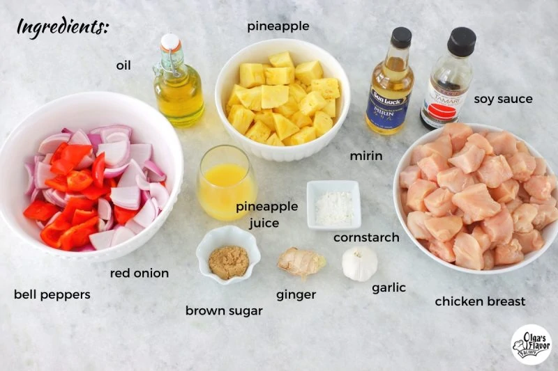 Ingredients for Teriyaki Chicken Kabobs