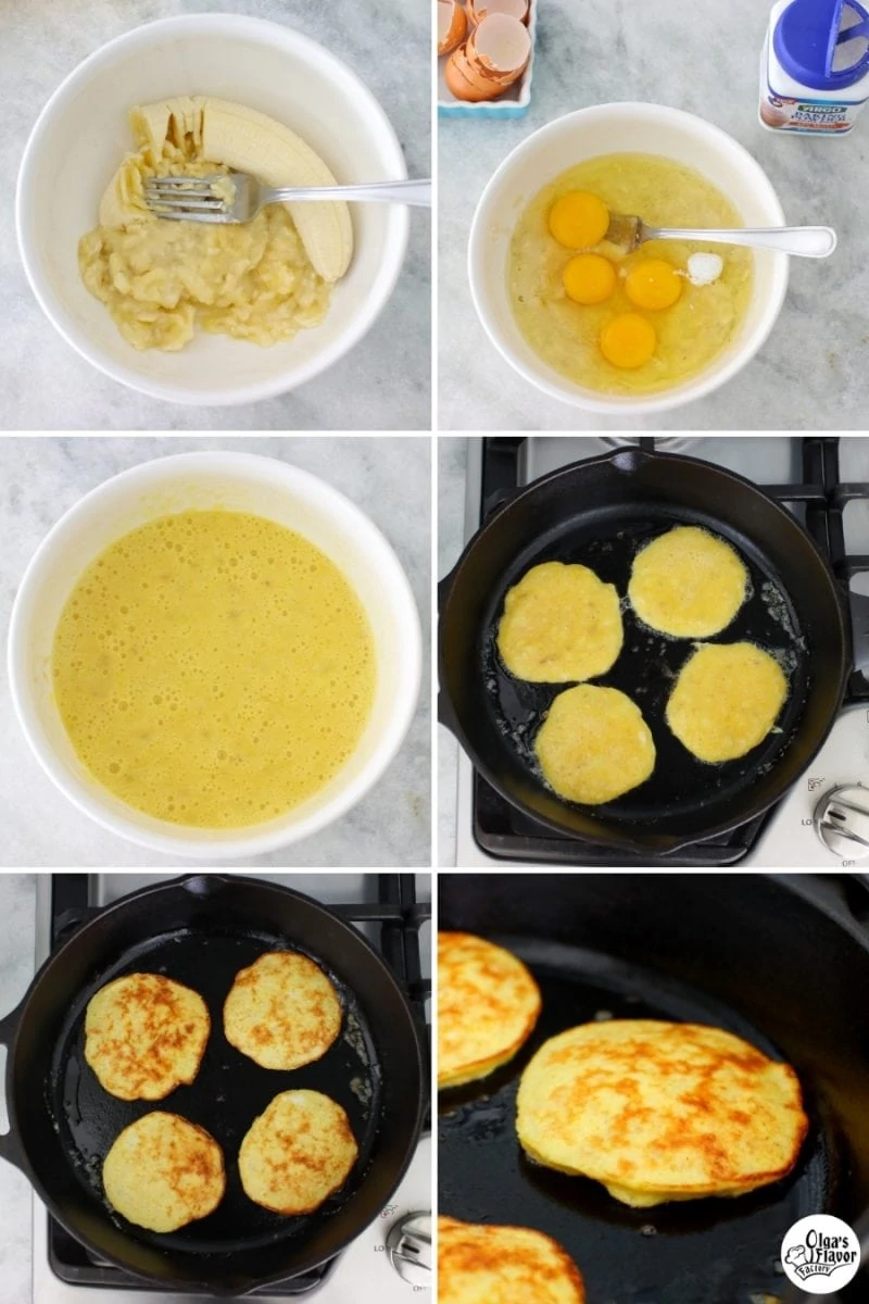 How to make banana egg pancakes tutorial