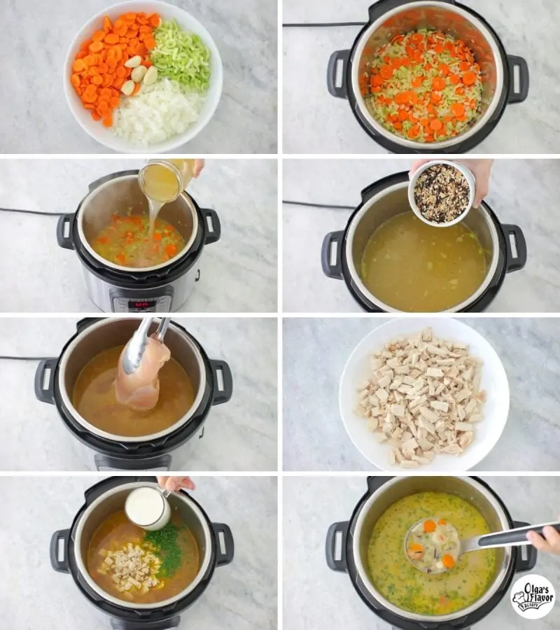 How to make chicken and wild rice soup in the Instant Pot