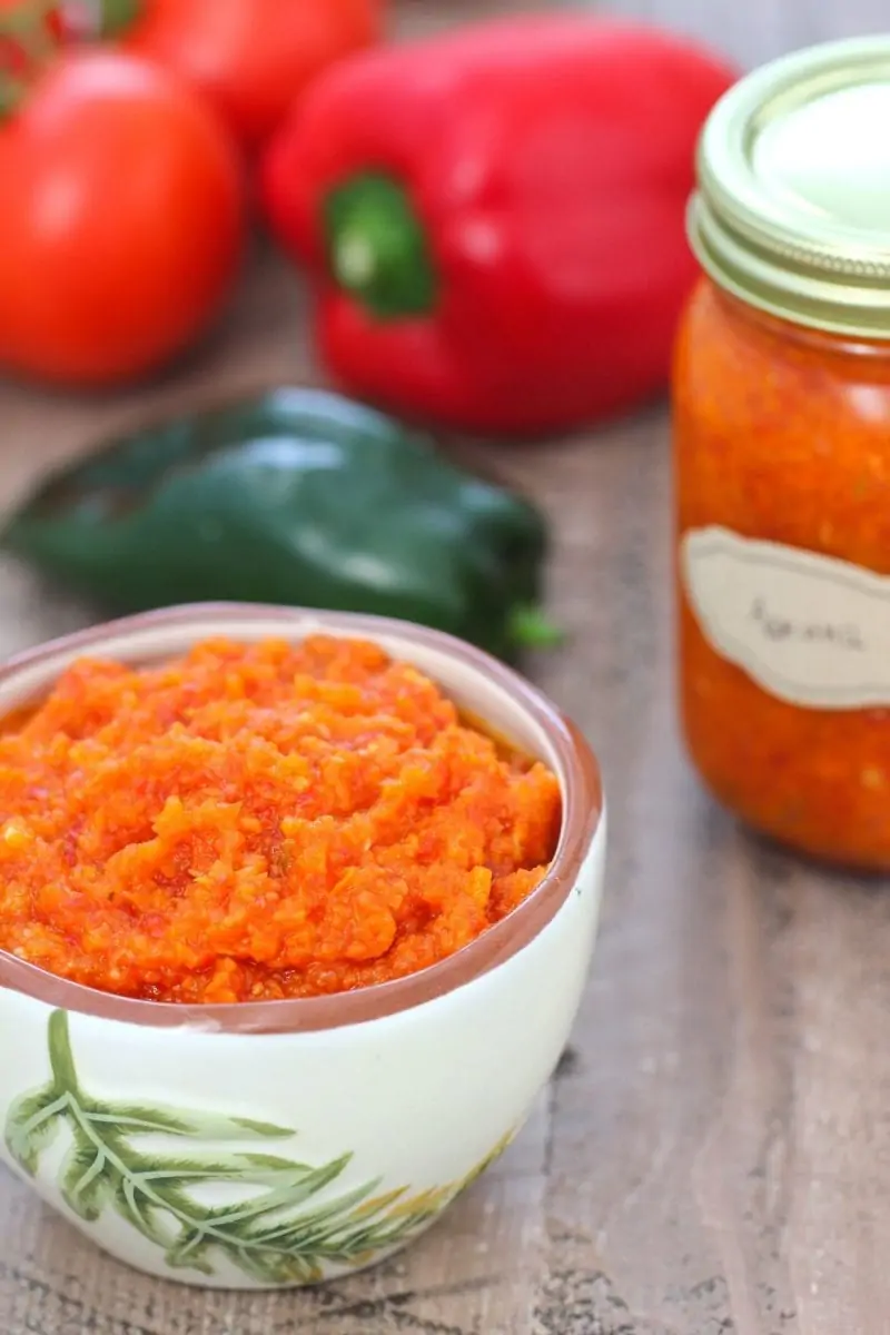 Adjika tomato pepper salsa