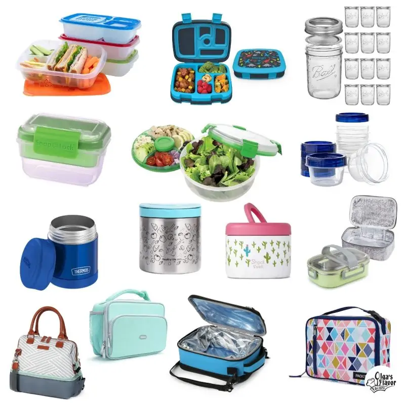 Lunch containers: lunch boxes, thermoses, bento style lunch boxes, meal containers