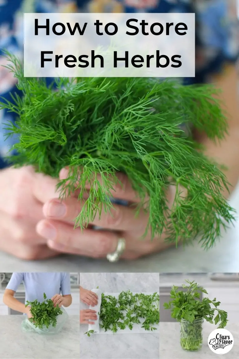 How to store fresh herbs so they stay fresh as long as possible. 