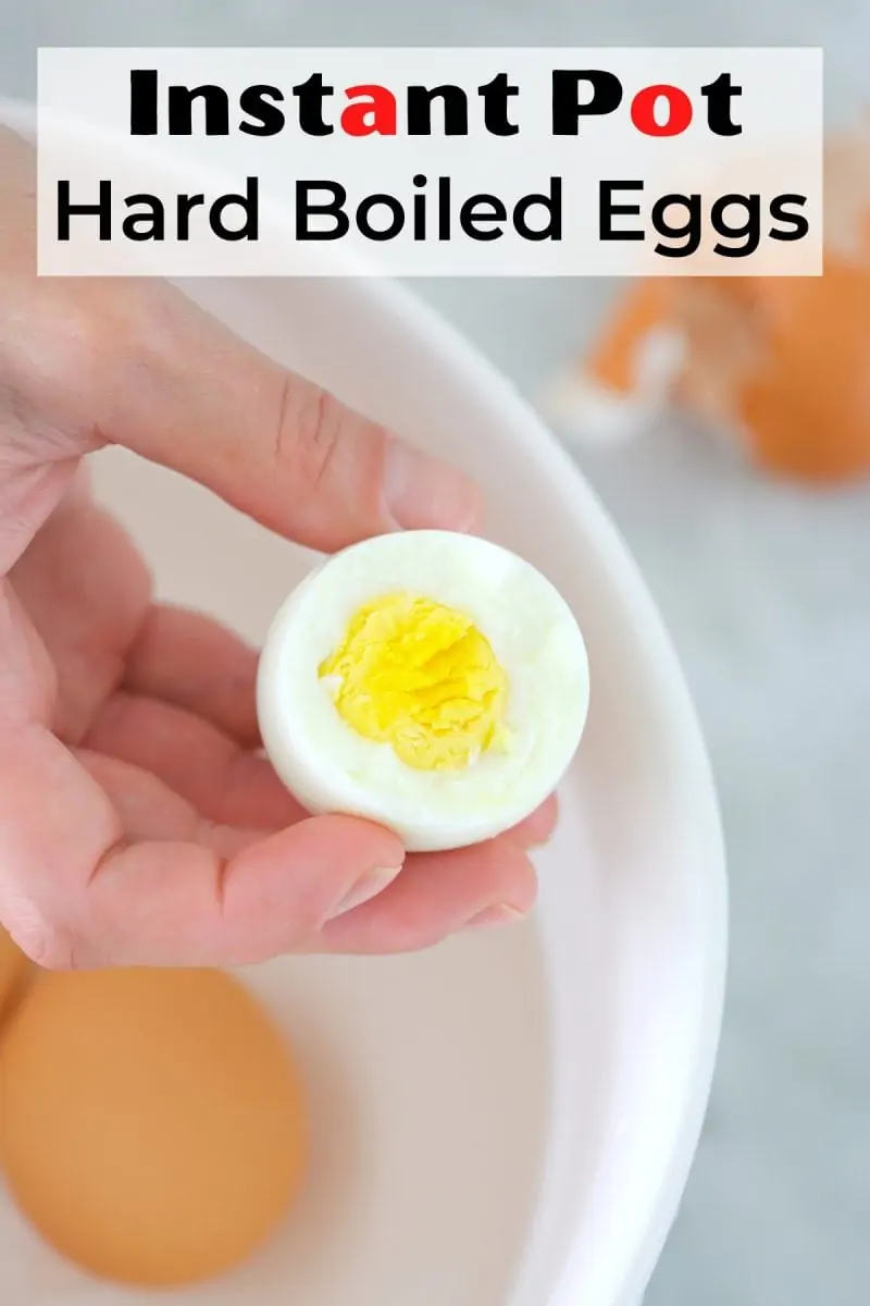Instant Pot hard boiled eggs. Eggs made in a pressure cooker peel so much better than when cooked on the stove. They also are perfectly cooked, tender with golden yolks. 