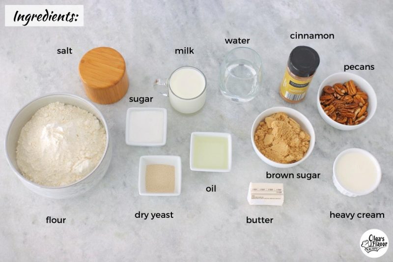 Ingredients For Pecan Sticky Buns