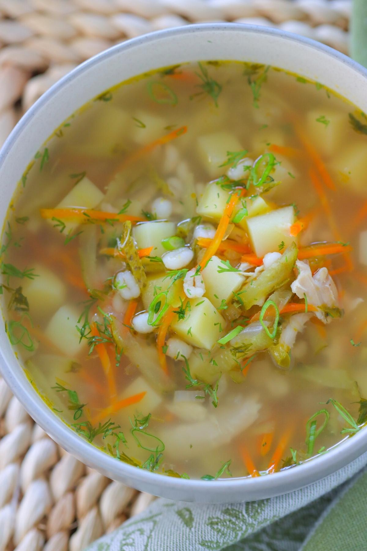 Dill Pickle Soup (Russian Rasolnik) Olga's Flavor Factory