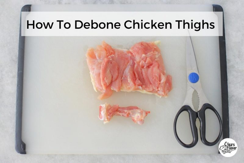 How to debone chicken thighs - removing the bone from the center of the chicken thigh