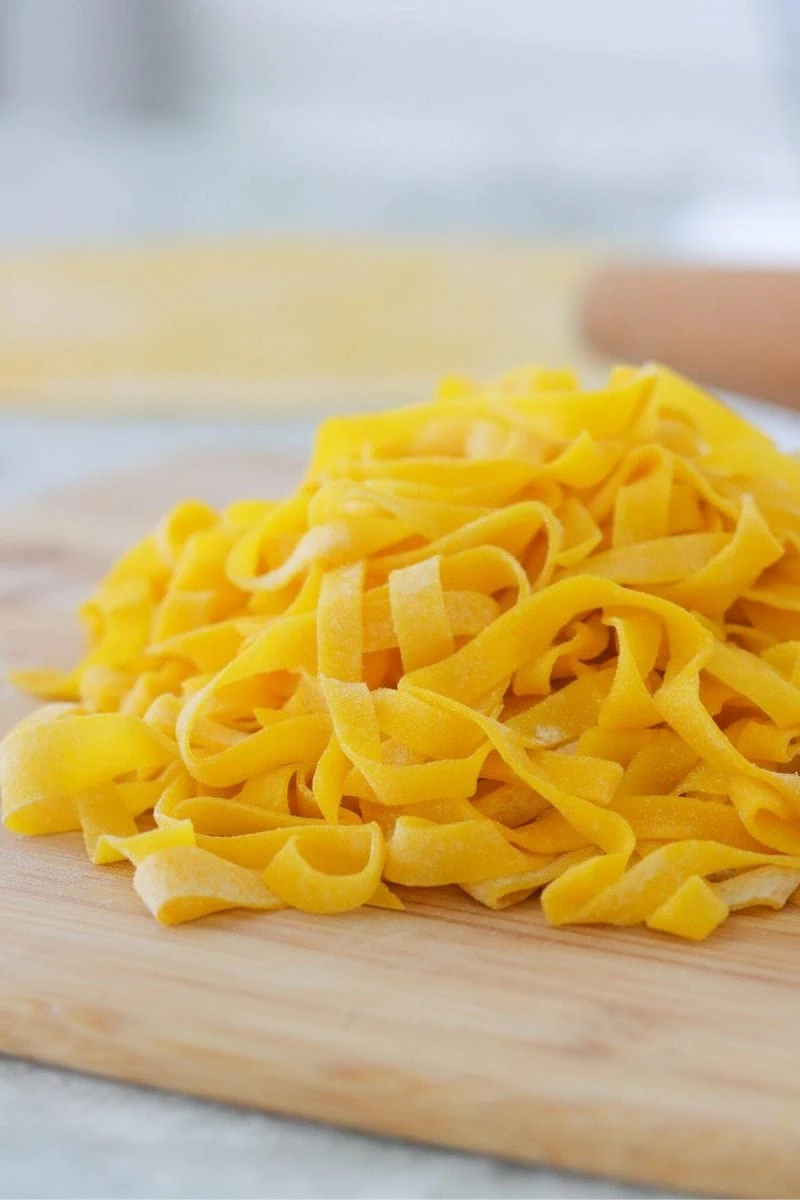 Homemade Pasta dough in the food processor