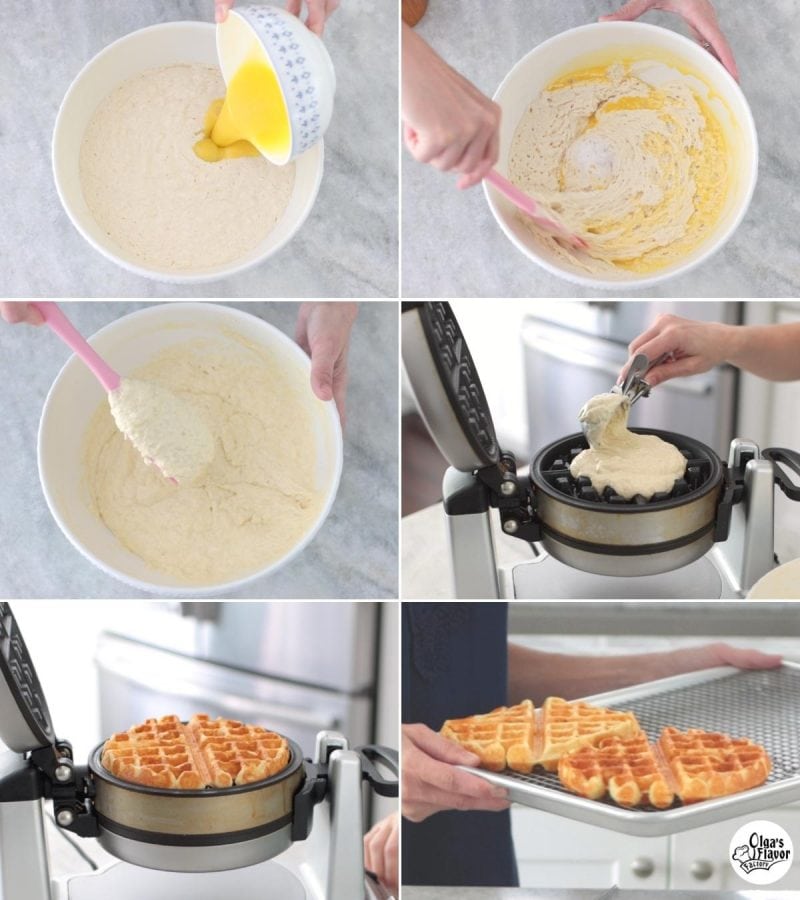 Tutorial of how to make sourdough waffles