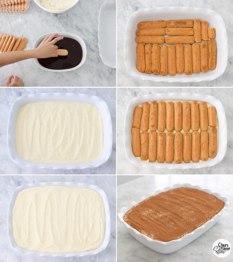 Assembling homemade Tiramisu tutorial