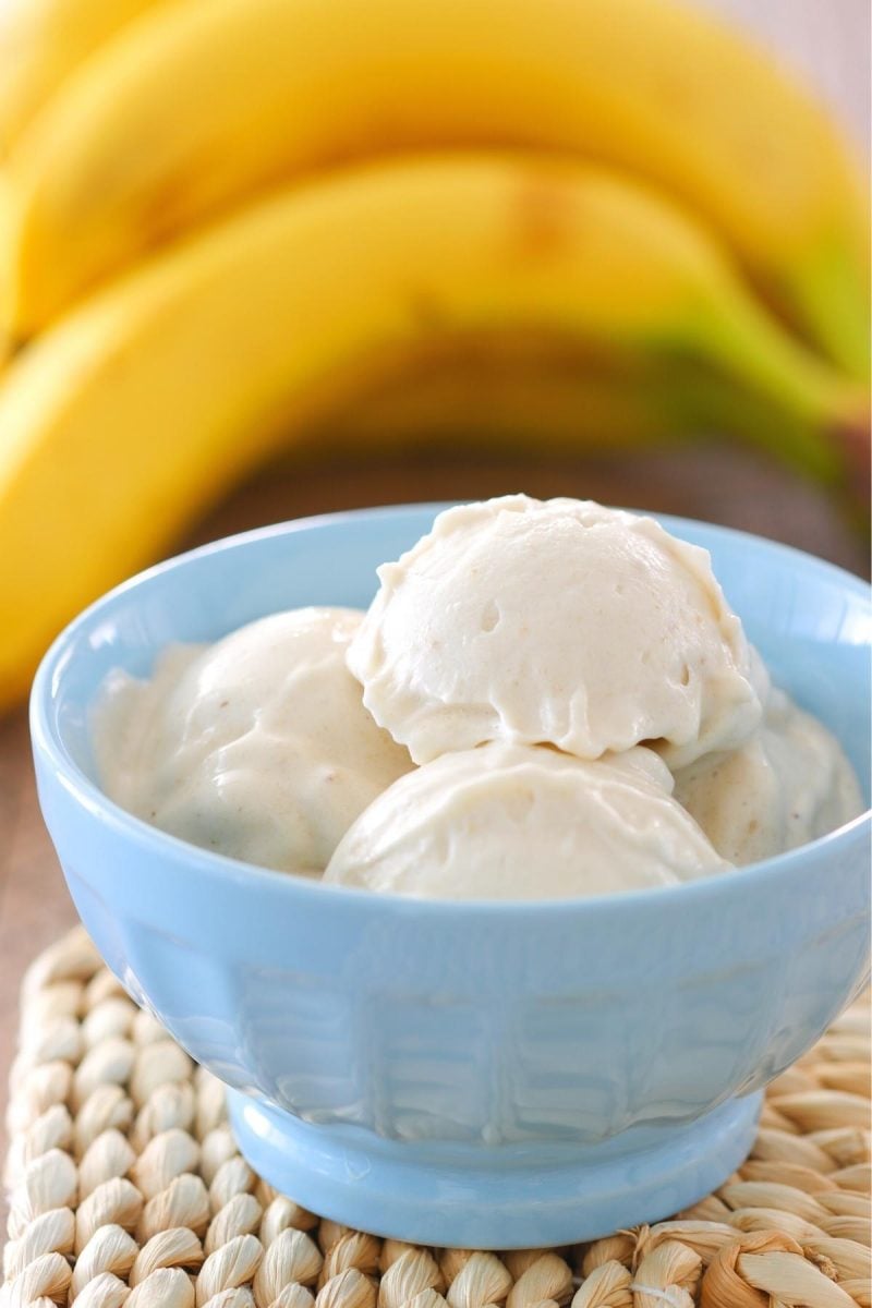 healthy banana ice cream, no milk, cream or sugar