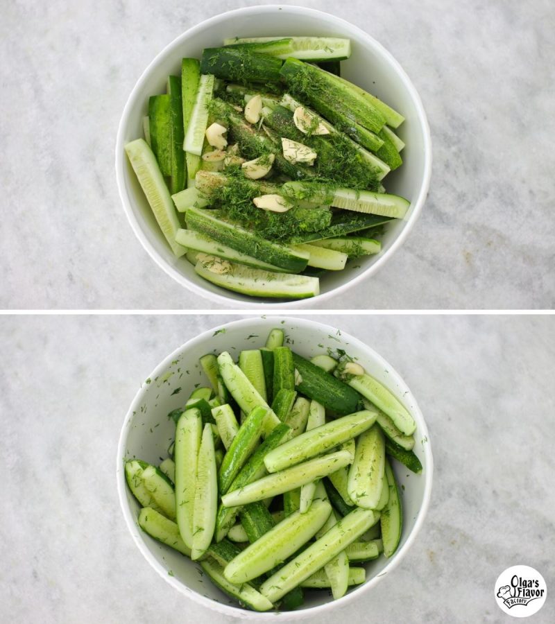 Tutorial of how to make Garlic Dill Cucumbers