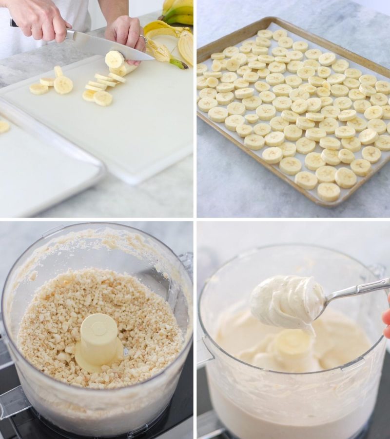 how to make healthy banana ice cream with only 1 ingredient, dairy free, sugar free