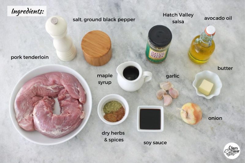 Ingredients For Maple Glazed Baked Pork Tenderloin