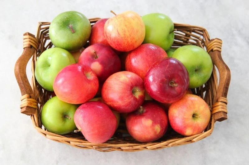 Basket of apples for homemade applesauce