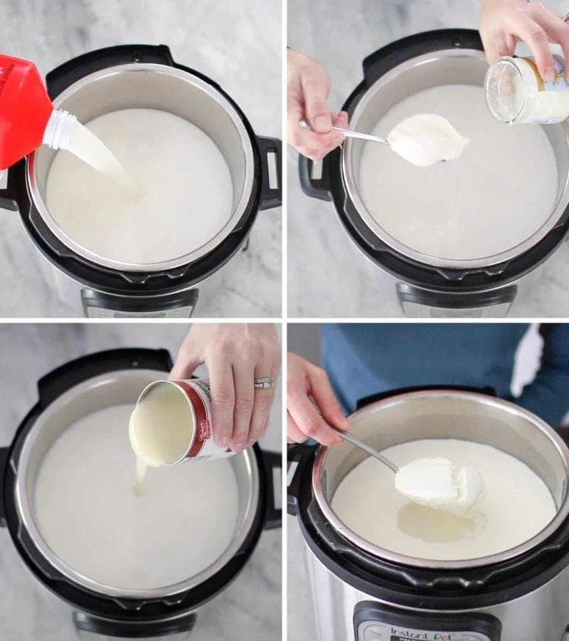 Photo tutorial of how to make homemade yogurt using the cold start method in the Instant Pot. 