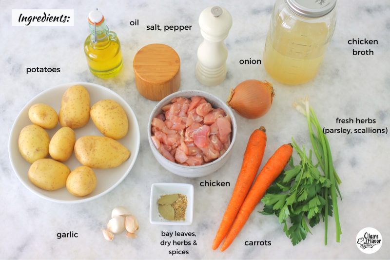 Ingredients for Instant Pot Chicken and Potatoes