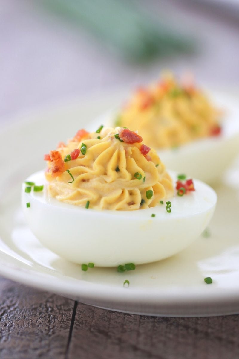 Bacon and Chive Deviled Eggs