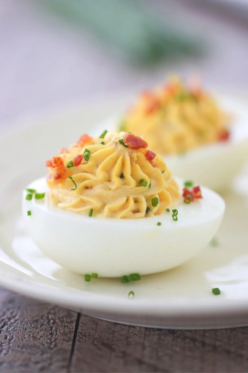 Bacon and Chive Deviled Eggs