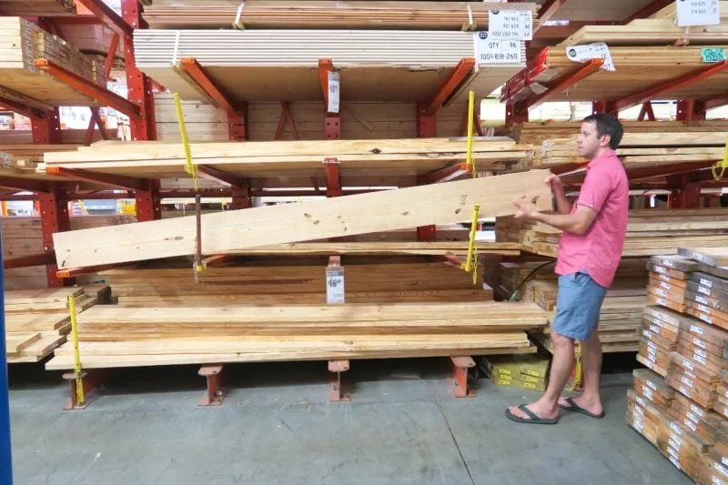 Buying wood for DIY home library shelves