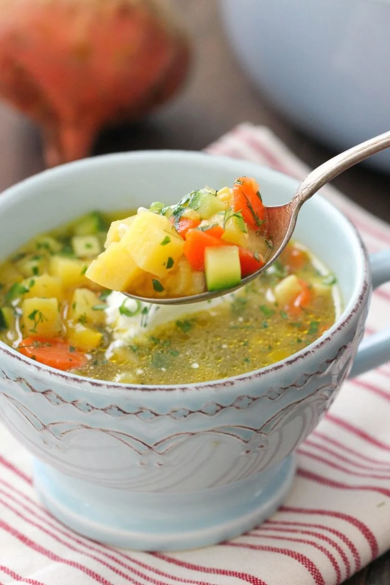 A spoonful of Golden Beet Soup