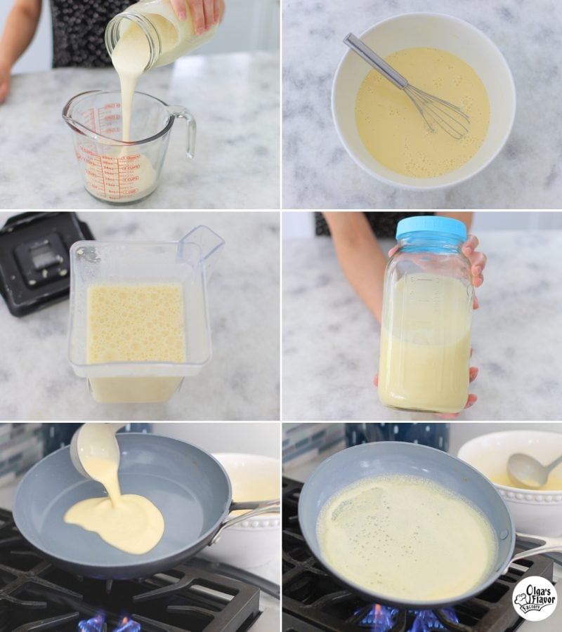 How to make sourdough crepes tutorial.