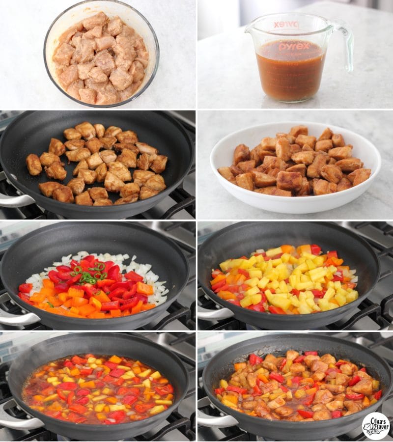 How to make sweet and sour chicken with pineapple tutorial