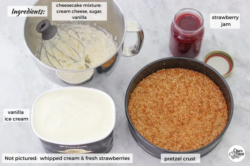 Ingredients For Ice Cream Cake With Strawberries