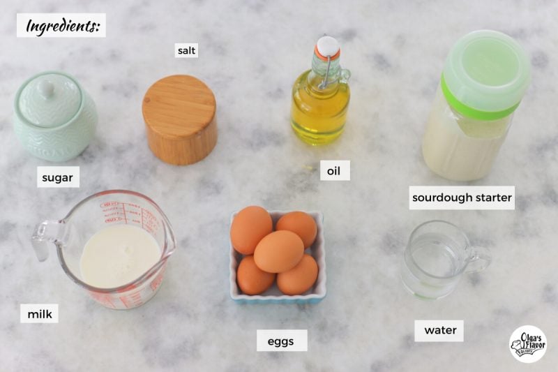 Ingredients for Sourdough Crepes