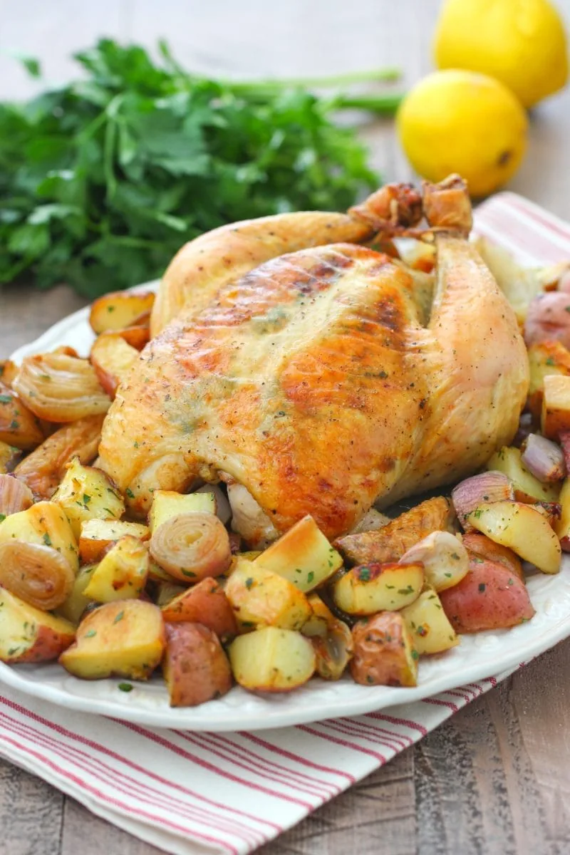 Oven Roasted Whole Chicken and Potatoes