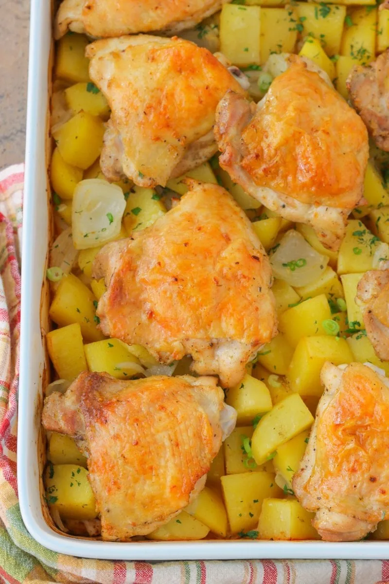 Roasted Chicken Thighs and Potatoes