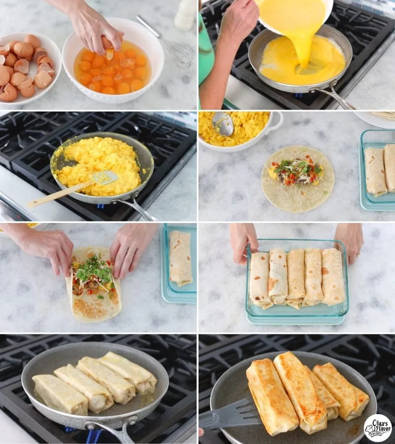 How to make Meal Prep Breakfast Burritos tutorial