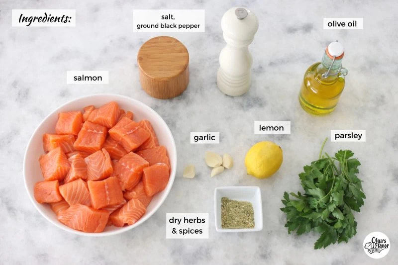 Ingredients For Grilled Salmon Kabobs