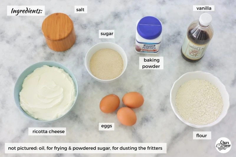 Ingredients For Ricotta Fritters
