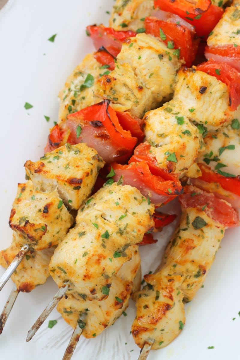 Broiled Chicken Kabobs in the Oven