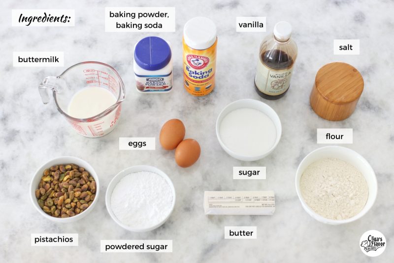 Ingredients for Pistachio Bread