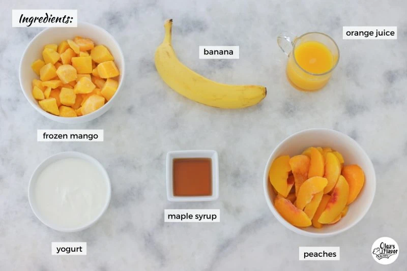 Ingredients for a Mango Banana Smoothie
Ingredients for a Tropical Smoothie