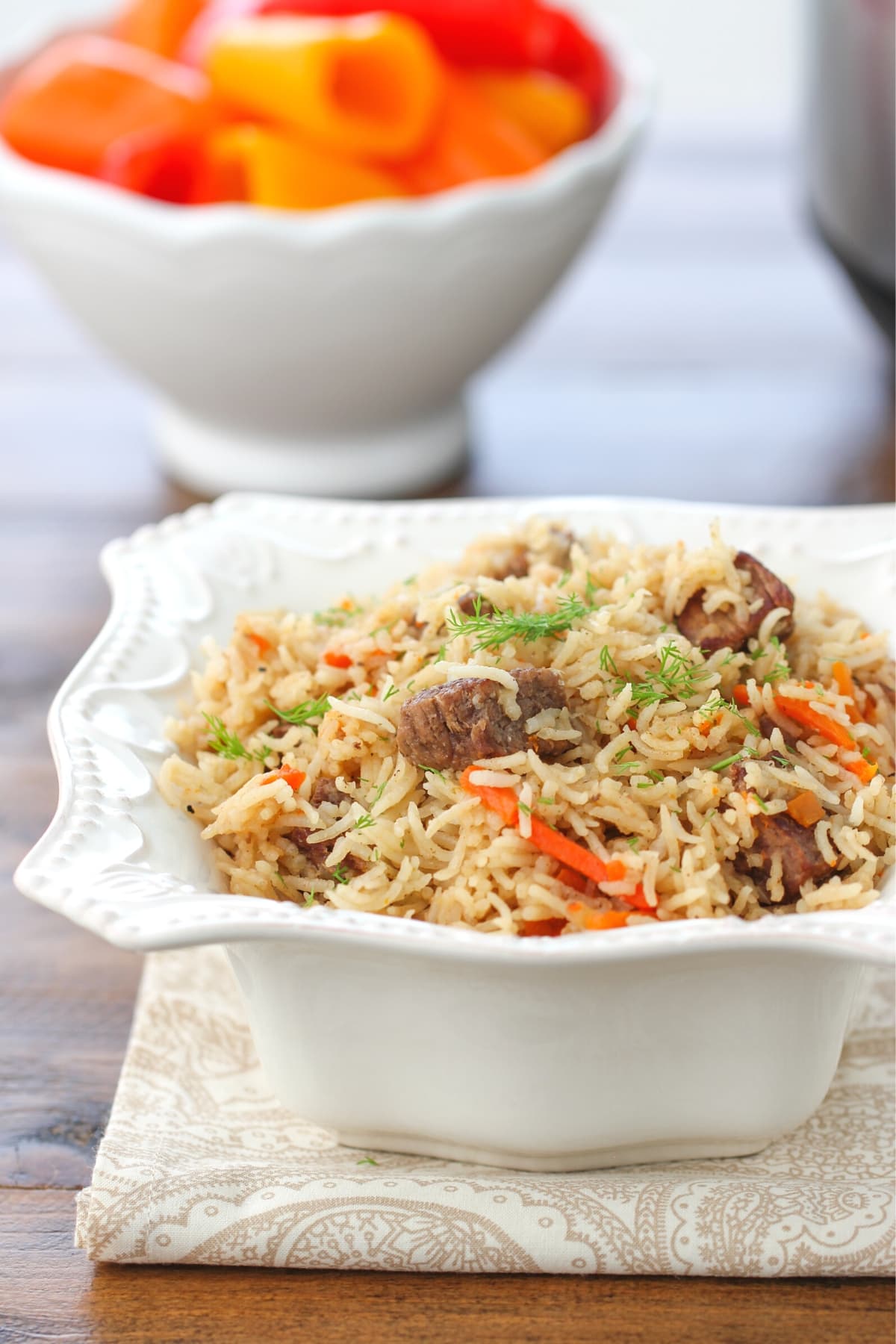 Instant Pot Rice Recipe (Beef Plov) 