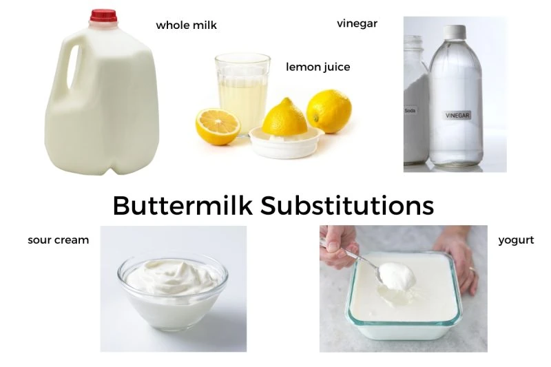 Buttermilk Substitutions for pancakes
milk, lemon juice, vinegar, sour cream, yogurt