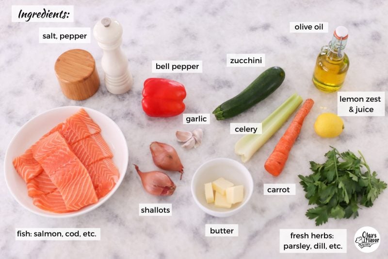 Ingredients For Fish En Papillote