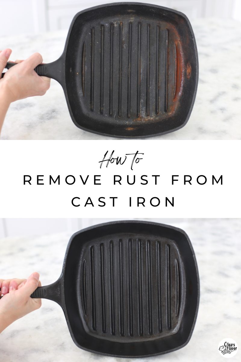 How to remove rust from cast iron